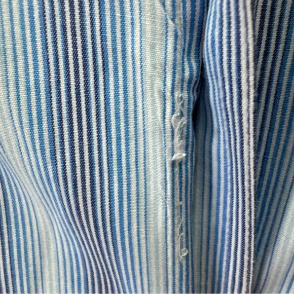 EUC SEAN JOHN Blue Strip Relaxed Fit Short Sleeve Button Down Collar Shirt 3XL - Picture 6 of 8
